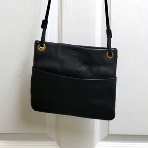 Margot black, soft, rich leather small crossbody-EUC!